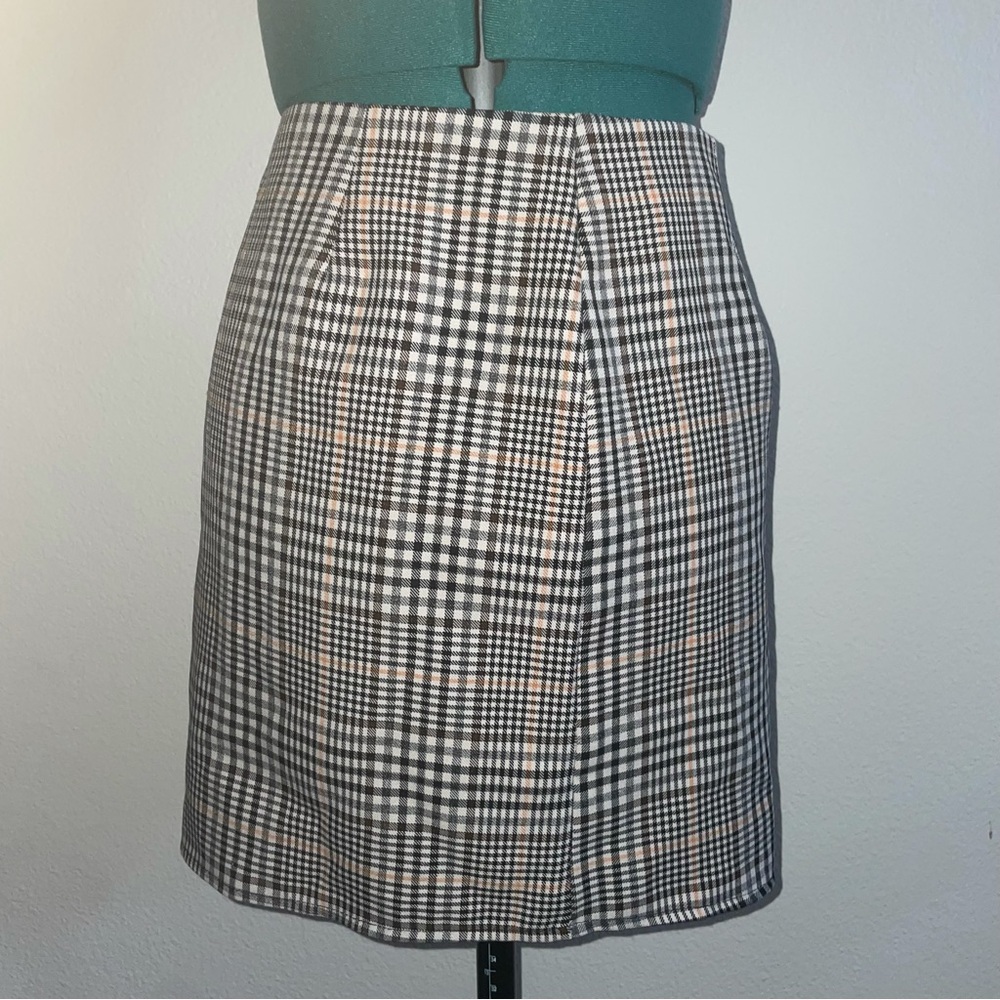 Nasty Gal plaid A-line skirt size 10